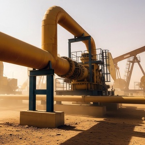 Pipeline in der Wüste, ki-generiert