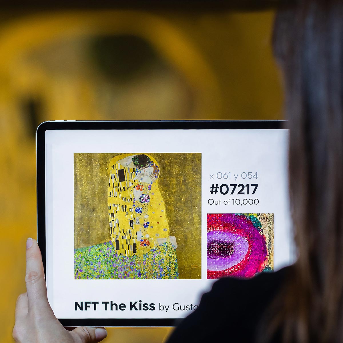 NFT von Klimts "Der Kuss"