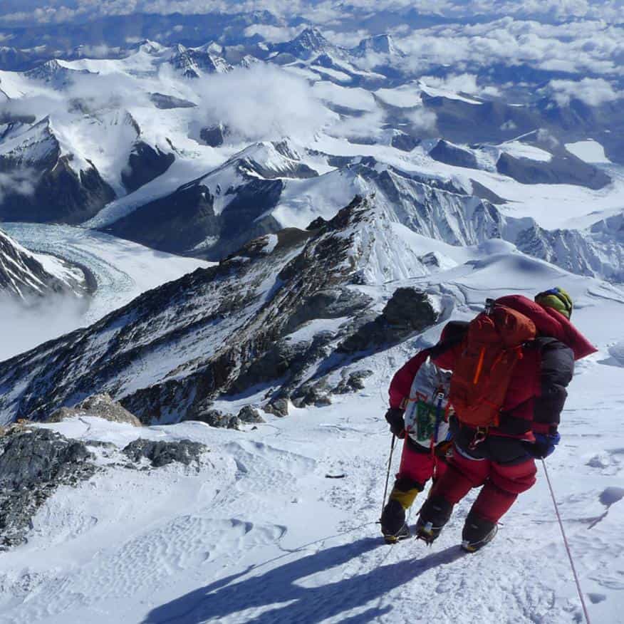 Andy Holzer beim Abstieg vom Mount Everest